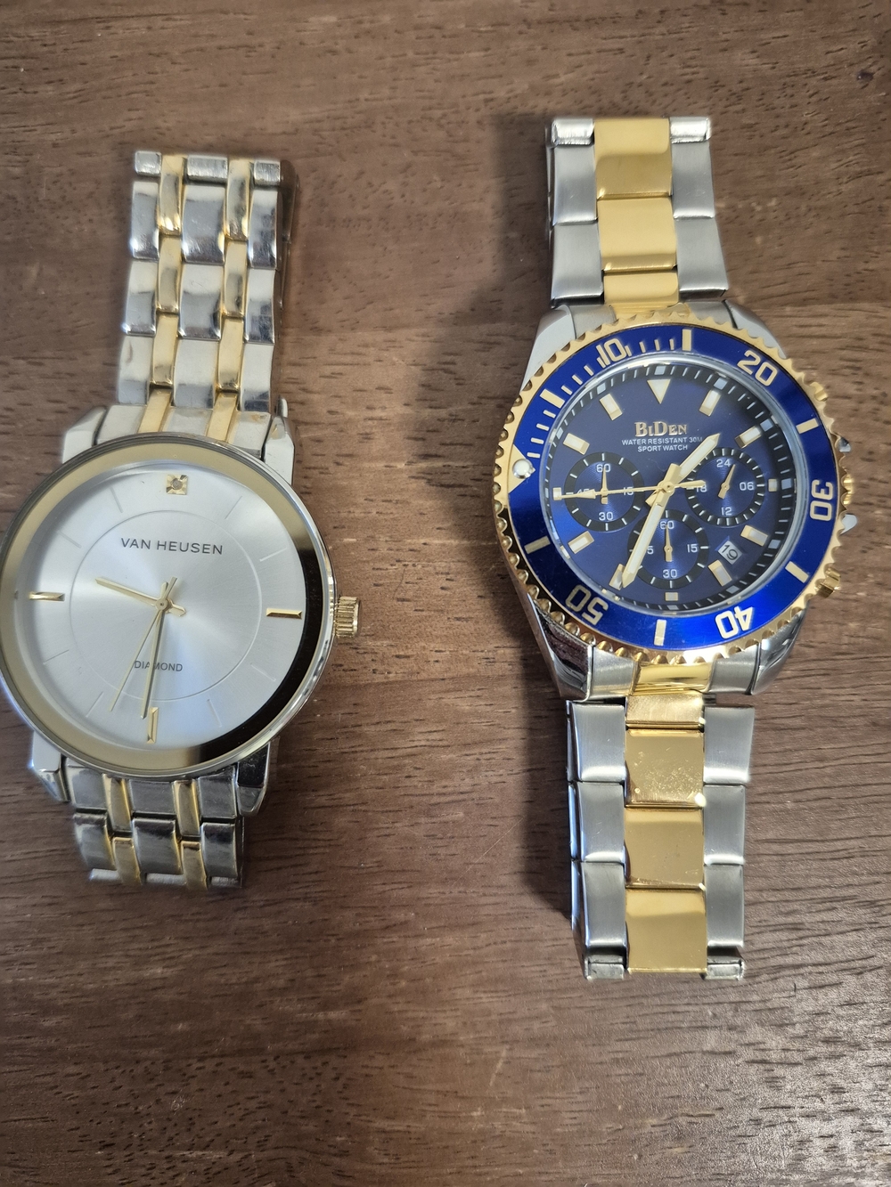 Van Heusen & BiDen Two-Tone Silver and Gold Men’s Dress Watch